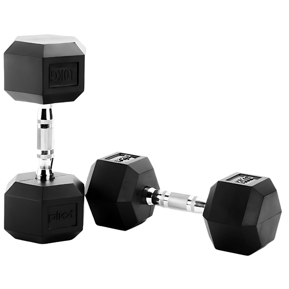 Pivot TPU Hex Dumbbells Set A (1KG to 10KG) - Gymsportz