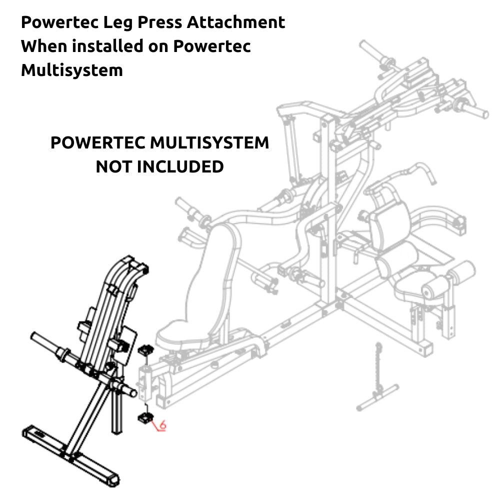 Powertec Leg Press Attachment (WB-LPA24) - Gymsportz
