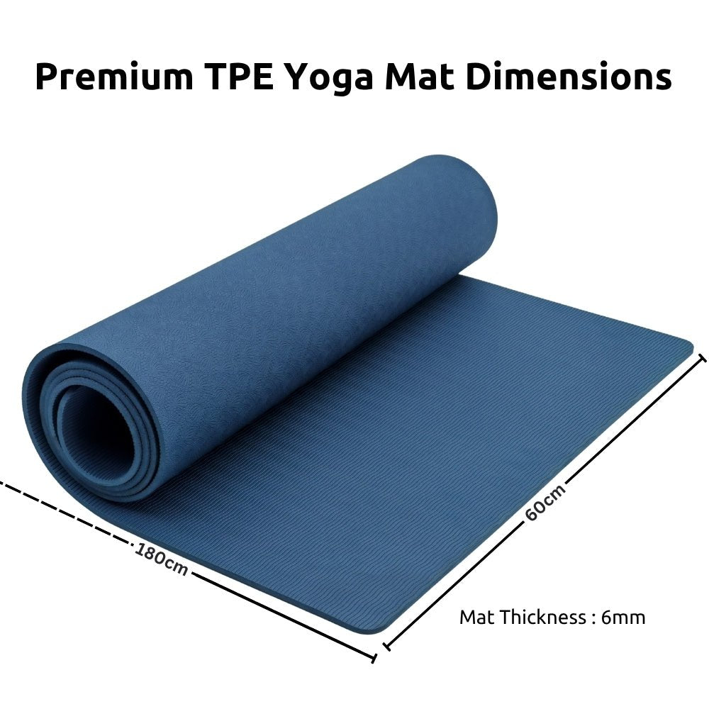 Premium TPE Yoga Mat (SP2000TPE) - Gymsportz