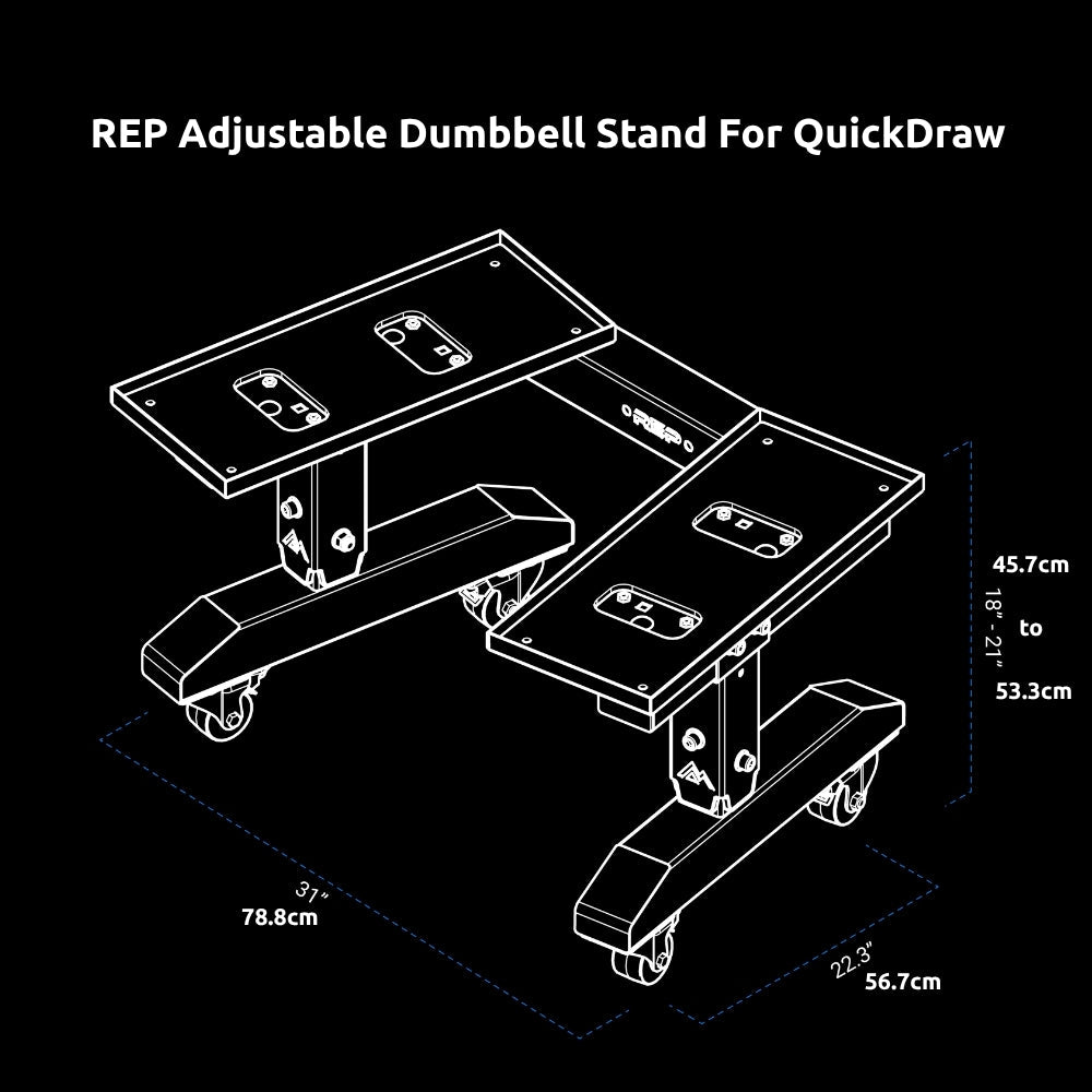 REP Adjustable Dumbbell Stand for QuickDraw - Gymsportz