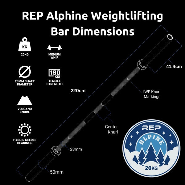 REP Alpine Weightlifting Bar - Gymsportz