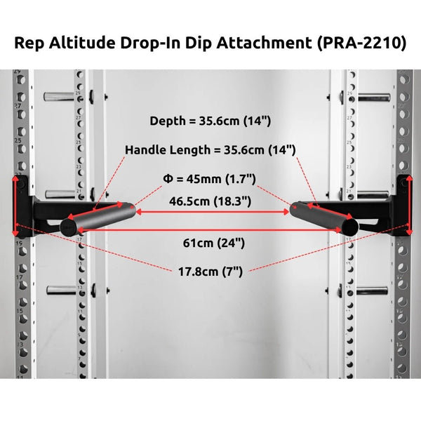 REP Altitude Drop-In Dip Attachment (PRA-2210) - Gymsportz