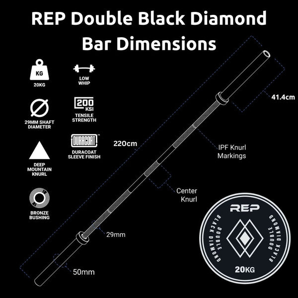 REP Double Black Diamond Power Bar - Gymsportz