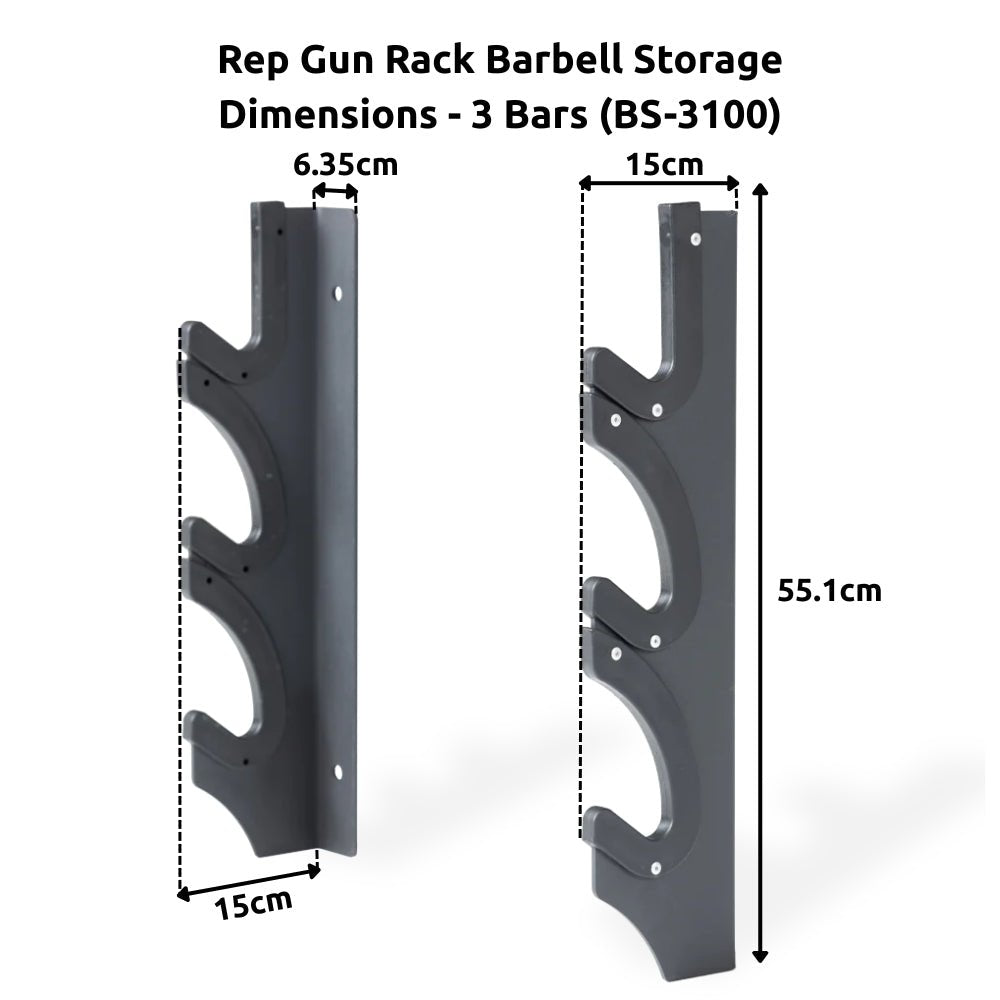 REP Gun Rack Barbell Storage (In Pairs) - Gymsportz