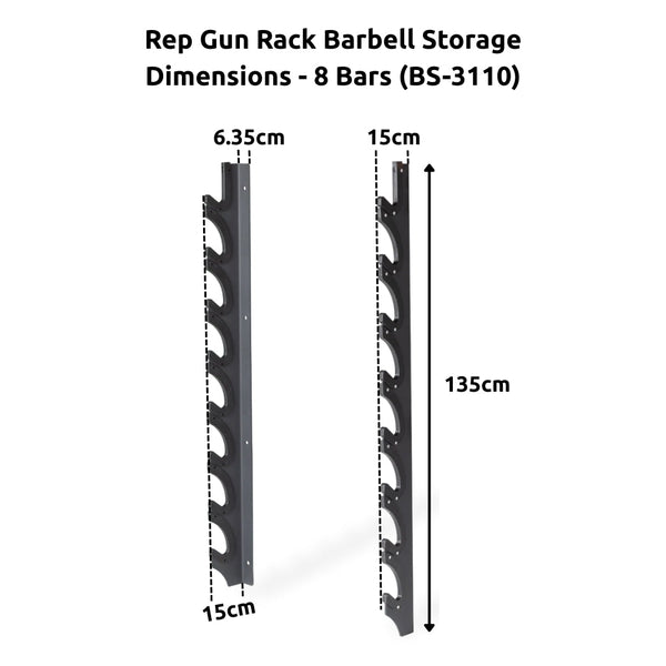 REP Gun Rack Barbell Storage (In Pairs) - Gymsportz