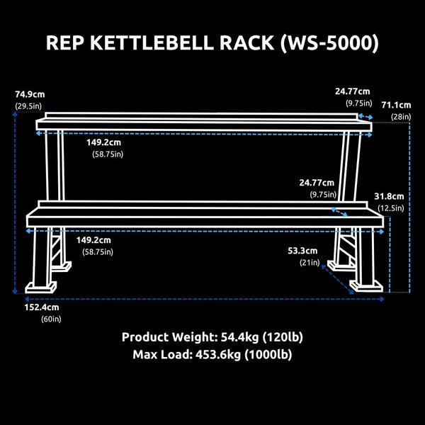 REP Kettlebell Rack (WS-5000) - Gymsportz