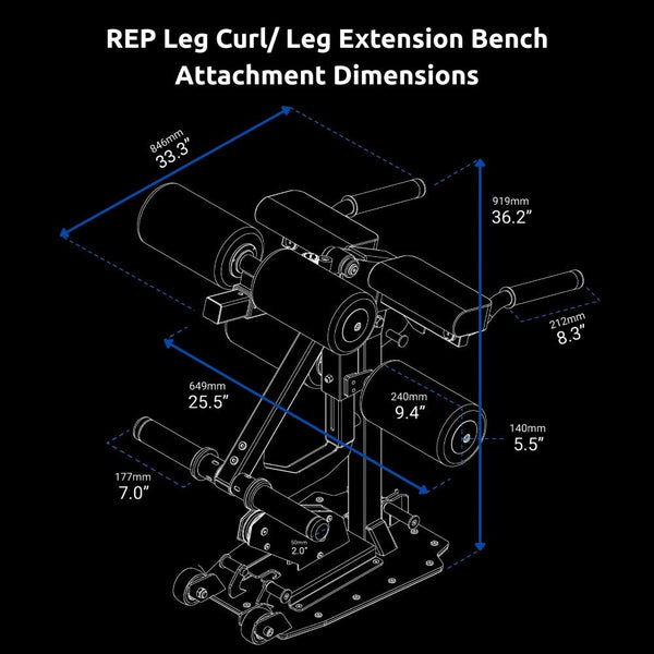 REP Leg Curl / Leg Extension Bench Attachment - Gymsportz