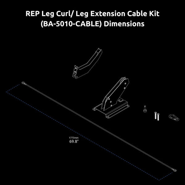 REP Leg Curl / Leg Extension Cable Kit (BA - 5010 - CABLE) - Gymsportz