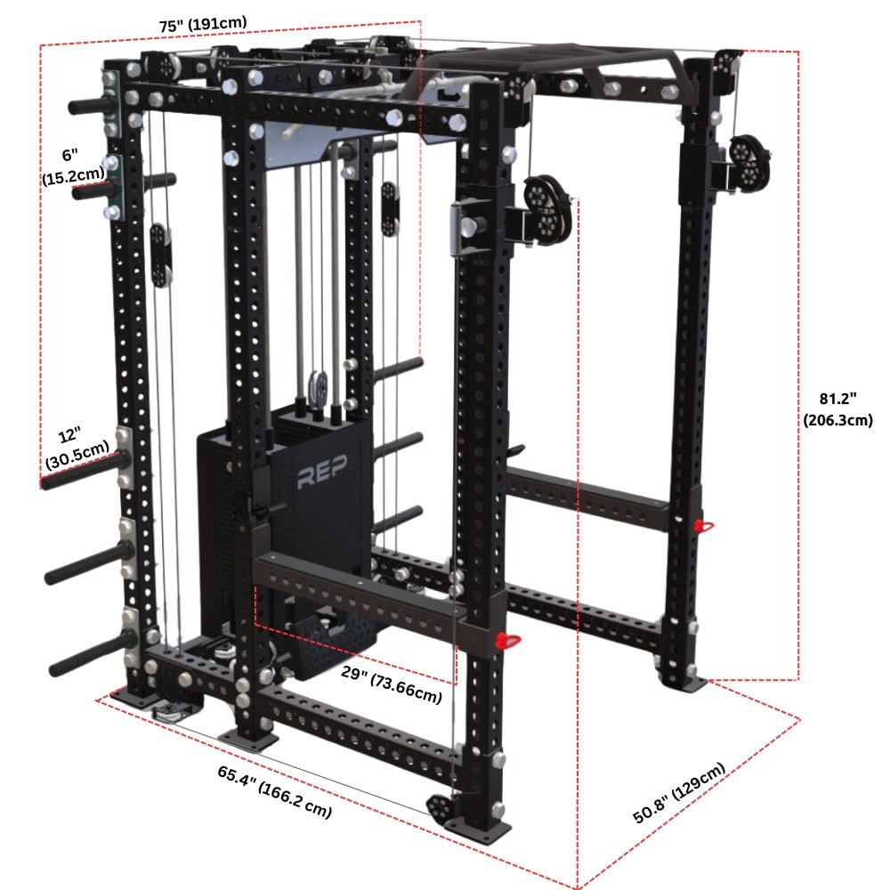 REP PR - 5000 Power Rack with Ares 1.0 - Gymsportz