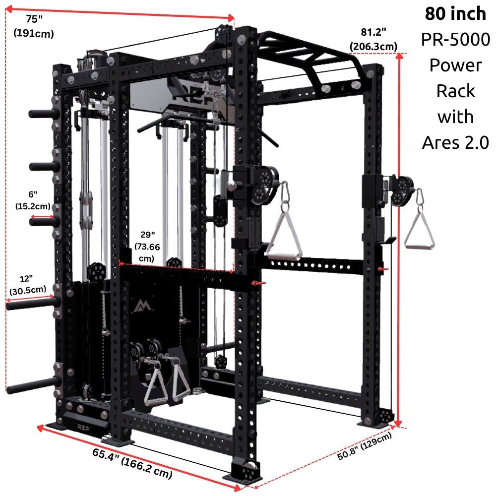 Rep Rack 5000 Blue REP PR-5000 Power Rack with Ares 2.0