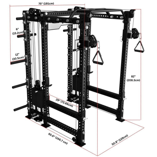 REP PR - 5000 Power Rack with Athena - Gymsportz