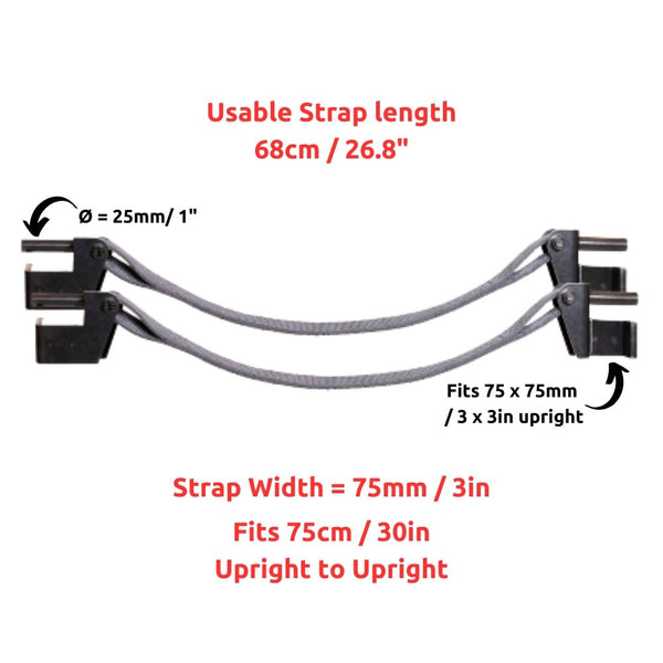 REP PR - 5000 Strap Safeties 3.0 - 30" (In Pairs) (PRA - 5123 - 30) - Gymsportz