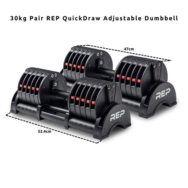 REP QuickDraw Adjustable Dumbbell (In Pairs) - Gymsportz
