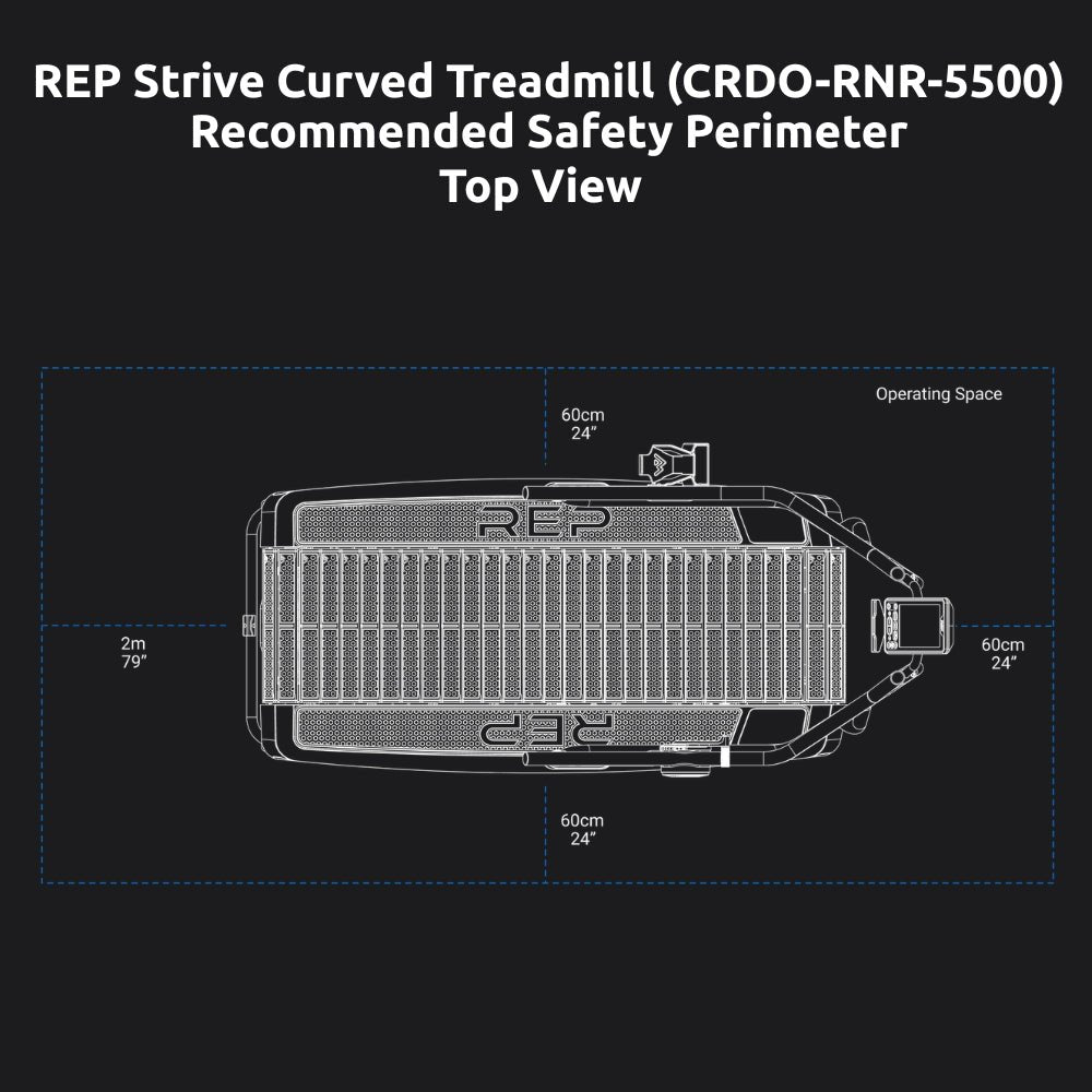 REP Strive Curved Treadmill (CRDO-RNR-5500) - Gymsportz