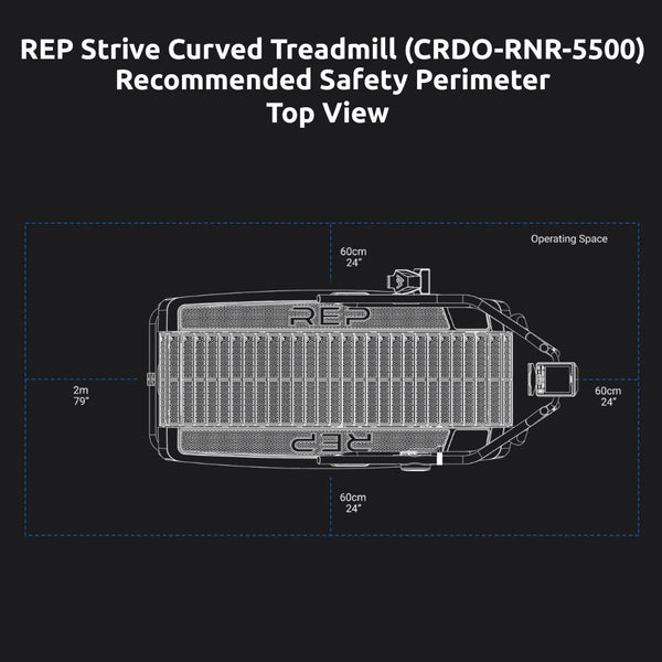 REP Strive Curved Treadmill (CRDO-RNR-5500) - Gymsportz