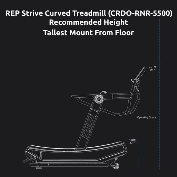 REP Strive Curved Treadmill (CRDO-RNR-5500) - Gymsportz