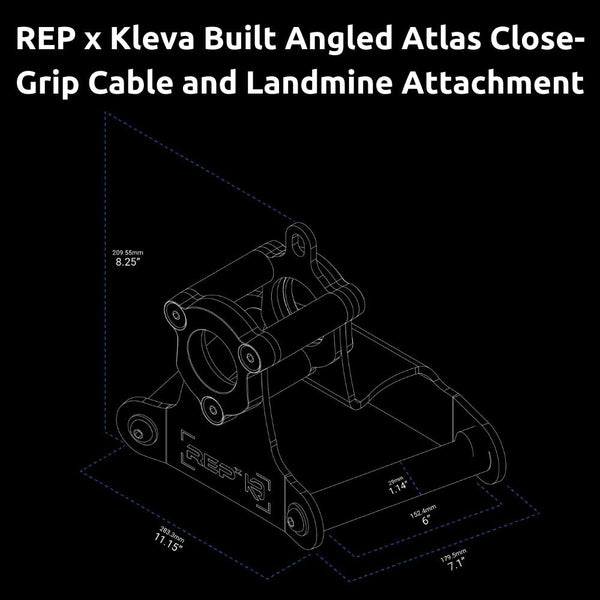 REP x Kleva Built Angled Atlas Close - Grip Cable and Landmine Attachment - Gymsportz
