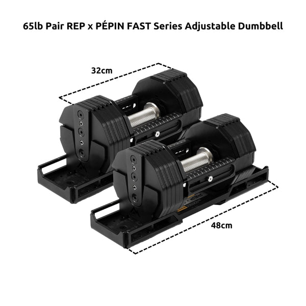 REP x PÉPIN FAST Series Adjustable Dumbbell (In Pairs) - Gymsportz