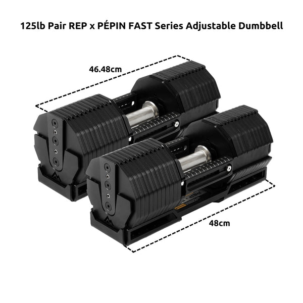 REP x PÉPIN FAST Series Adjustable Dumbbell (In Pairs) - Gymsportz