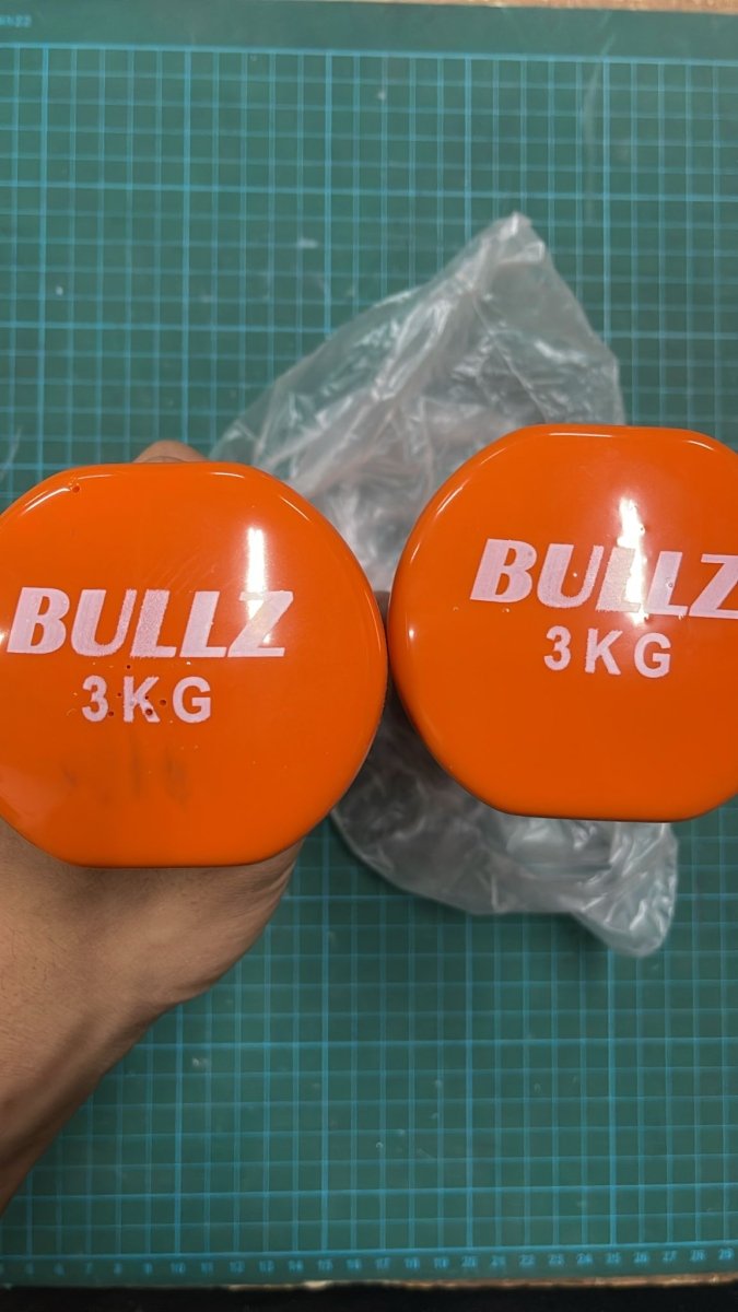 (Scratched) 3kg Bullz Vinyl Dumbbells (In Pairs) - Gymsportz