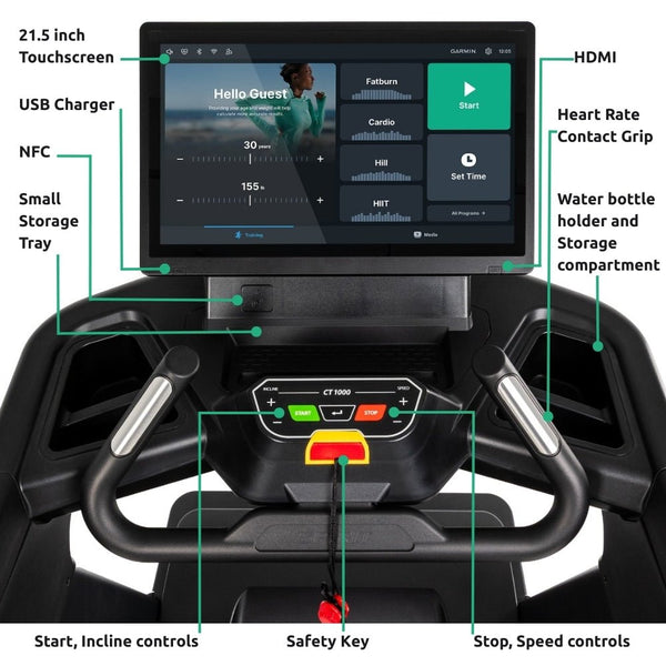 Spirit CT1000ENT Commercial Treadmill - Gymsportz