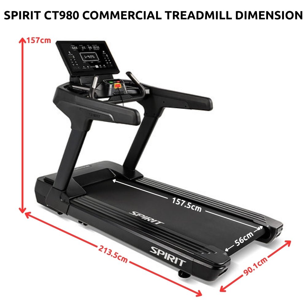 Spirit CT980 Commercial Treadmill - Gymsportz