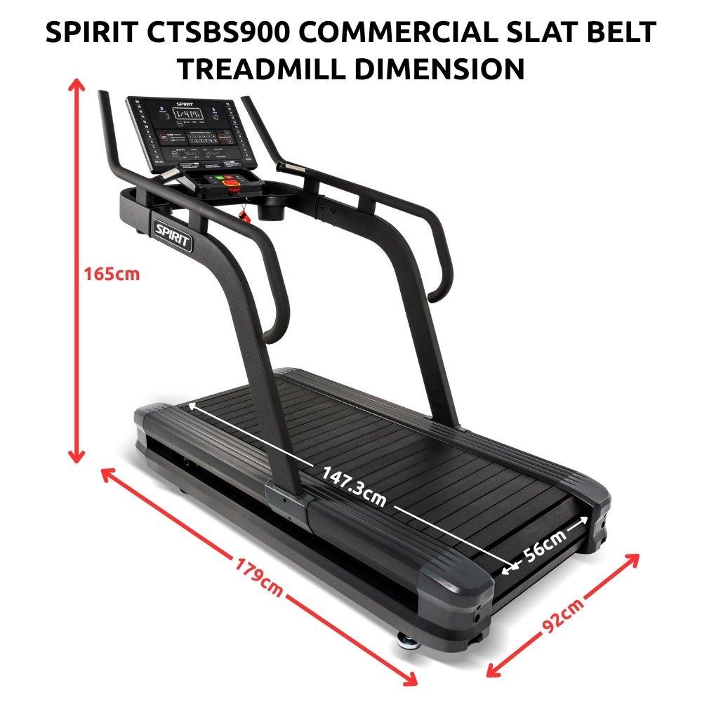 Spirit CTSBS900 Commercial Slat Belt Treadmill - Gymsportz