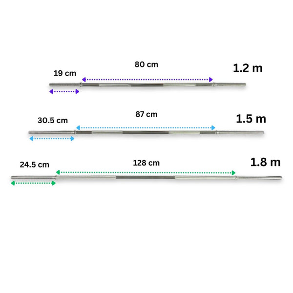 Standard Barbell Bar (1 inch) (1.2m - 1.8m) - Gymsportz