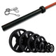 127.5kg Rubber Olympic Barbell Kit - Gymsportz