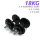 18kg Premium Rubber Dumbbell Set - Gymsportz