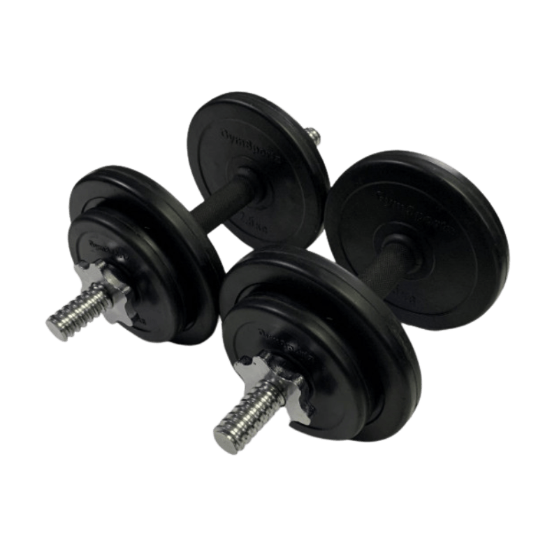 18kg Premium Rubber Dumbbell Set - Gymsportz