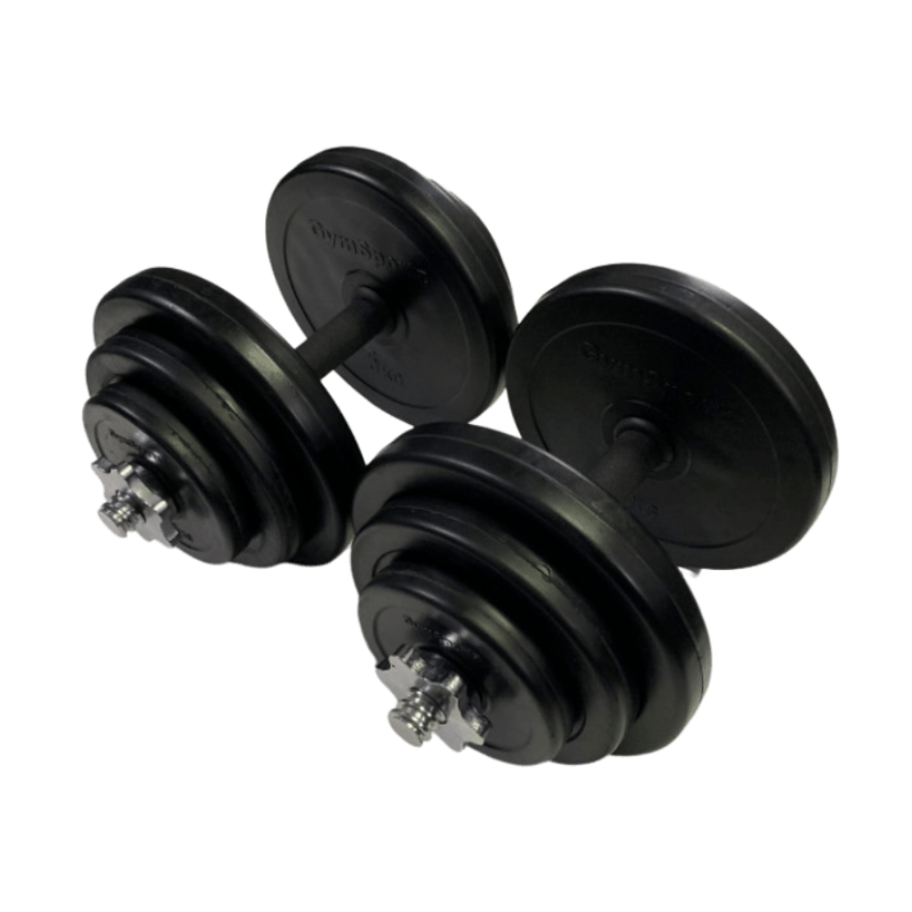 38kg Premium Rubber Dumbbell Set - Gymsportz