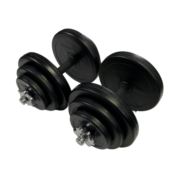 38kg Premium Rubber Dumbbell Set - Gymsportz