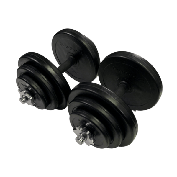 38kg Premium Rubber Dumbbell Set - Gymsportz