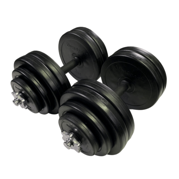 58kg Premium Rubber Dumbbell Set - Gymsportz