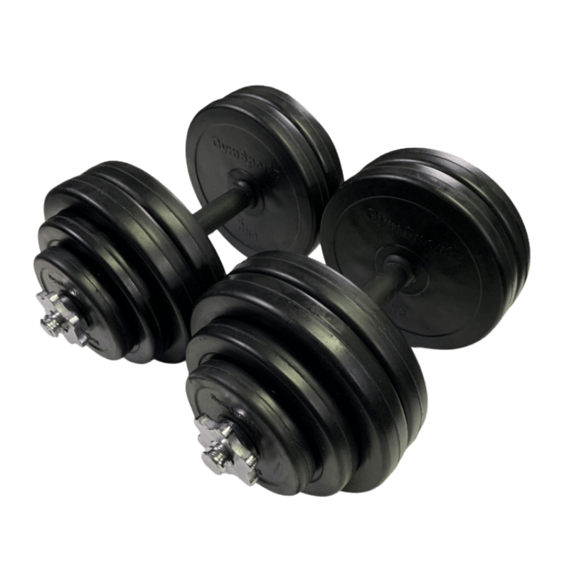 58kg Premium Rubber Dumbbell Set - Gymsportz
