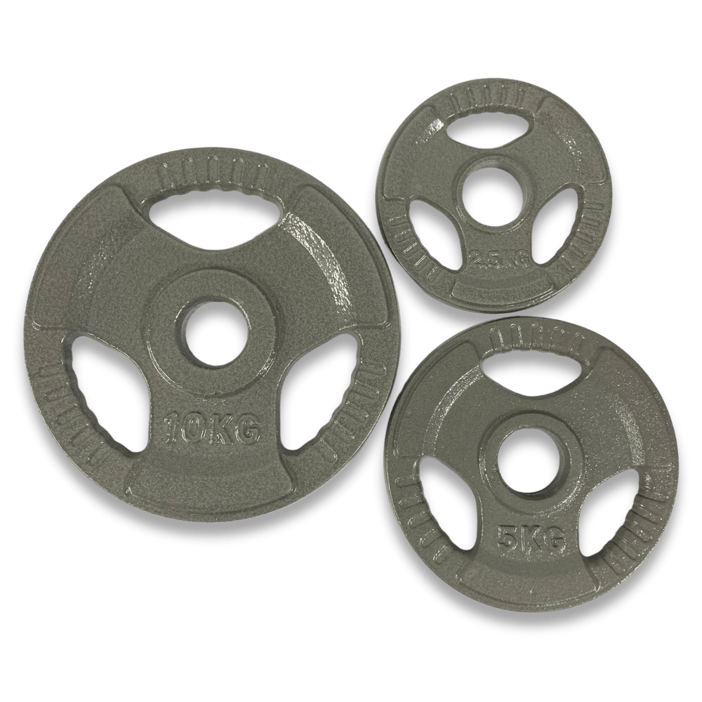 Cast Iron Olympic Tri-Grip Plates (2in) - Gymsportz